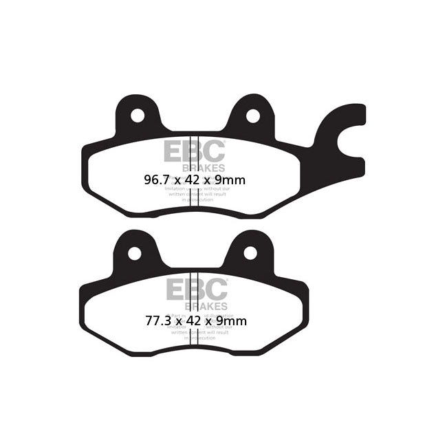 EBC Double-H Sintered Rear Brake Pads for Kawasaki Ninja 400 EX 400 / KRT 17-21