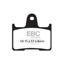 EBC Organic Brake Pads Rear for Harley 14-22 XL Sportster (Replaces OEM: 41300053)