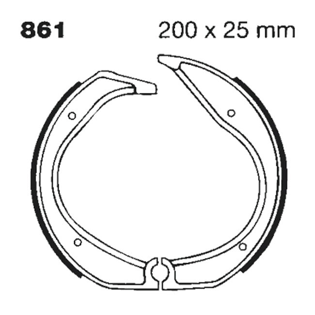 EBC Rear Brake Shoes for BMW K75 C 85-90