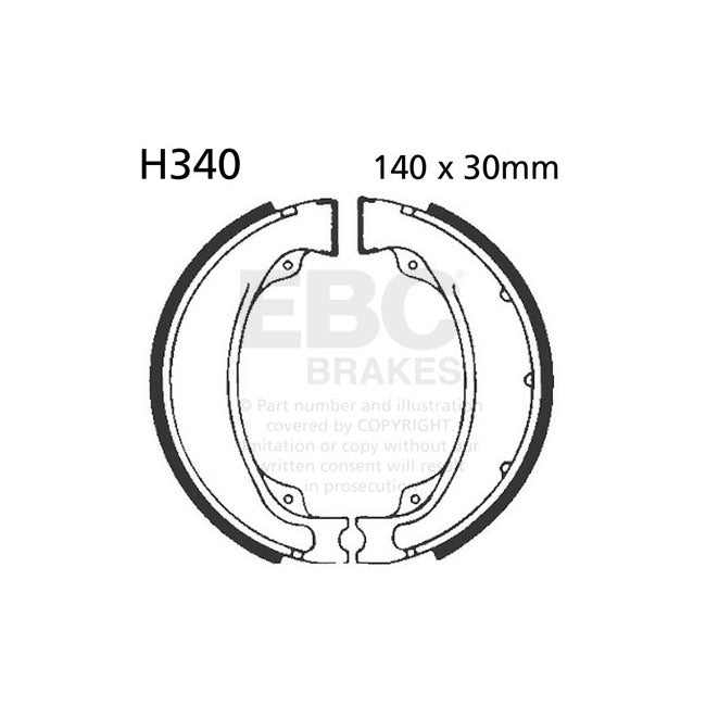 EBC Rear Brake Shoes for Honda XBR 500 85-89