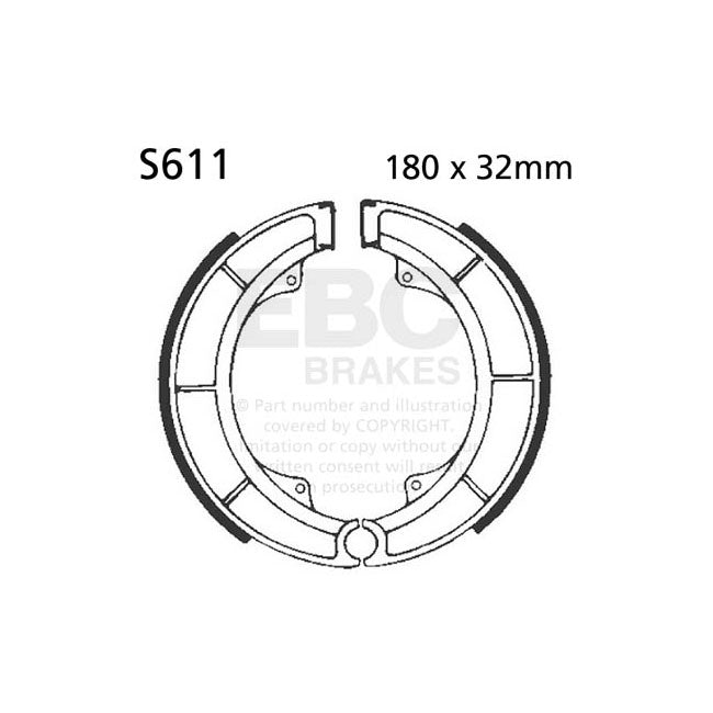 EBC Rear Brake Shoes for Suzuki GS 550 DB / DC 77-78