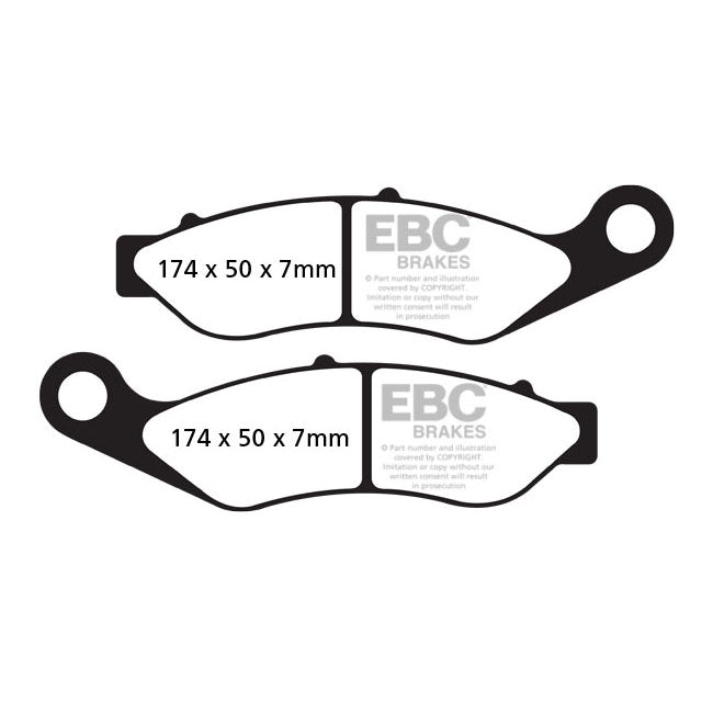 EBC V-Pad Semi Sintered Brake Pads Front for Harley 14-18 Trike (Replaces OEM: 41300027)