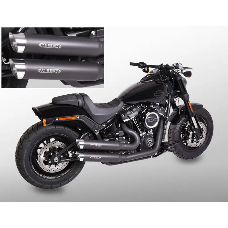 Sistema di scarico Miller Bronco Euro 4 per Harley