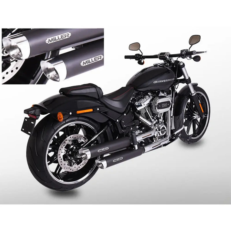 Miller Independence Euro 4 Marmitte Slip-On per Harley