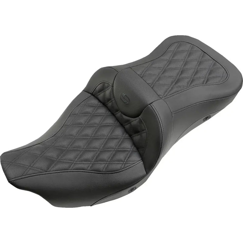 Saddlemen Sedile Roadsofa Extended Reach con cucitura a reticolo per Harley