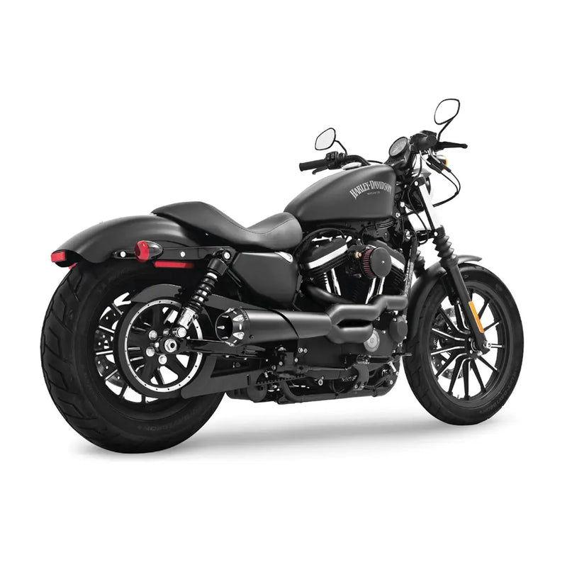 Freedom Performance American Outlaw High 2-into-1 Exhaust for Harley 04-22 XL Sportster / Black / Sculpted Black  - Customhoj