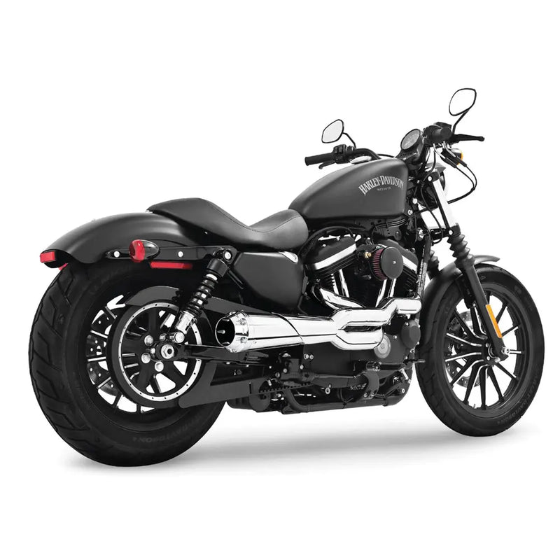 Freedom Performance American Outlaw High 2-into-1 Exhaust for Harley 86-17 Softail (excl. Breakout / Rocker) / Chrome / Chrome  - Customhoj