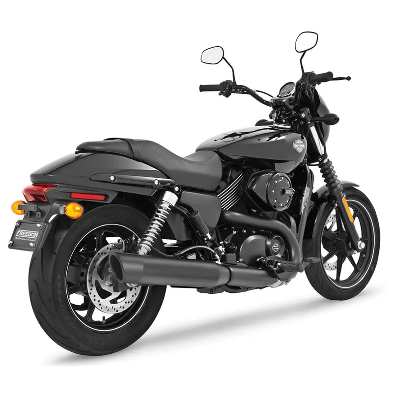 Freedom Performance Liberty Slip-On Mufflers for Harley 14-20 XG500 / XG750 Street / Black with black end caps  - Customhoj