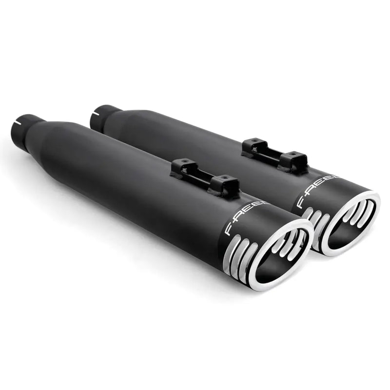 Freedom Performance Racing Slip-On Mufflers for Harley 17-24 Touring / Black with black end caps  - Customhoj
