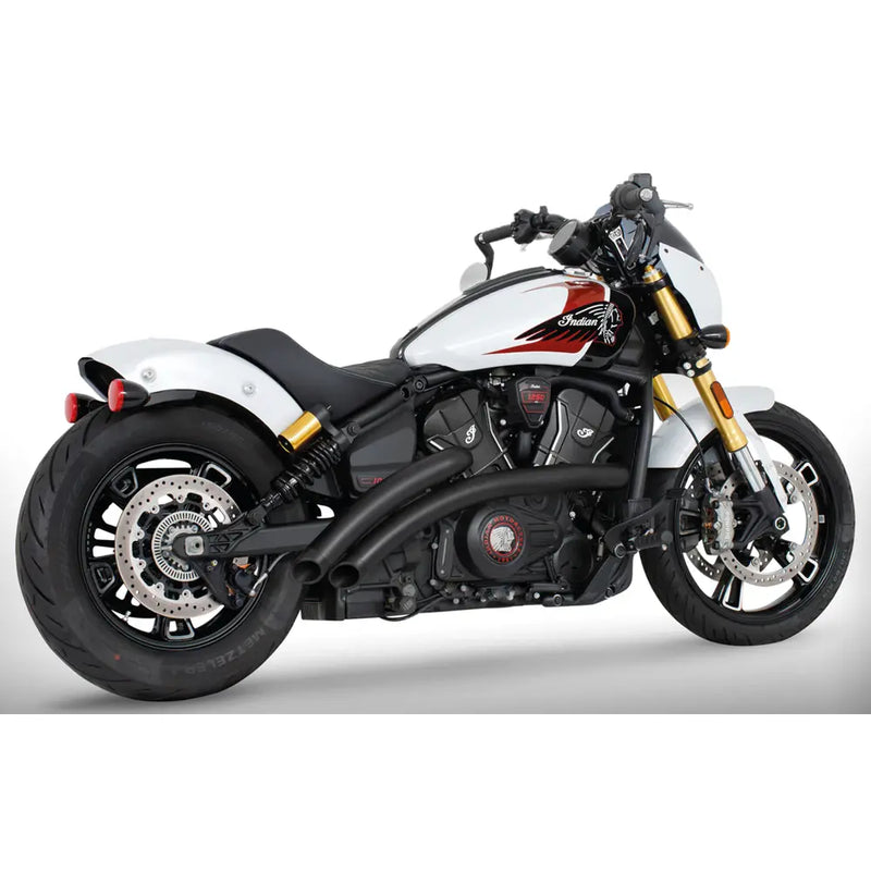 Freedom Performance Radical Radius Exhaust for Indian 2025 Scout / Black / Slash Cut Black  - Customhoj