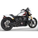 Freedom Performance Radical Radius Exhaust for Indian 2025 Scout / Black / Slash Cut Sculpted Black  - Customhoj