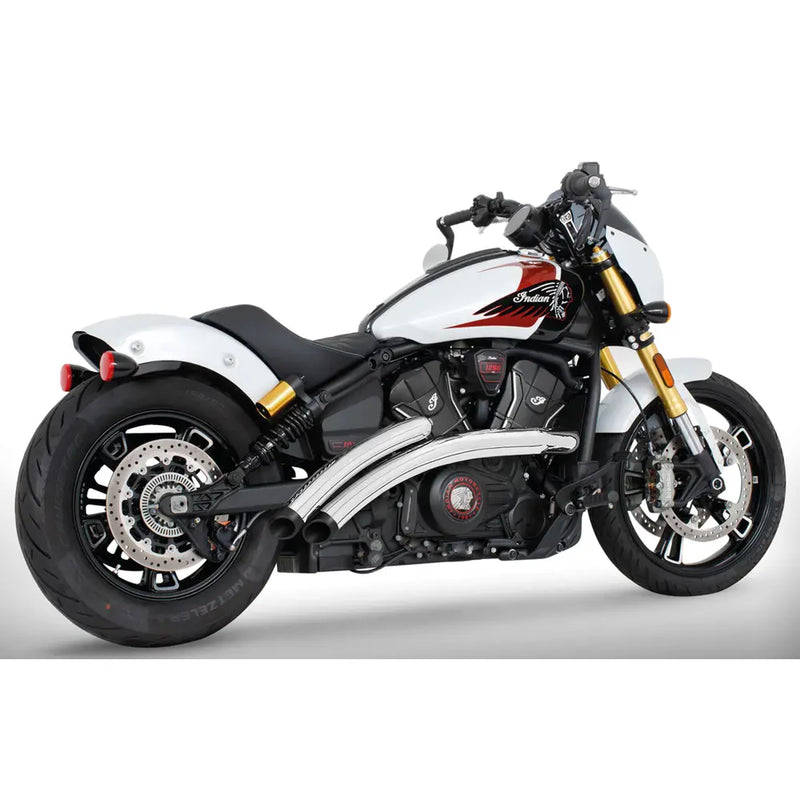 Freedom Performance Radical Radius Exhaust for Indian 2025 Scout / Chrome / Slash Cut Black  - Customhoj