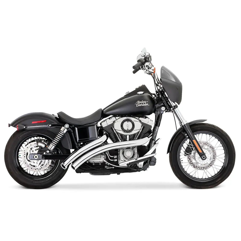 Freedom Performance Radical Radius Straight Star Exhaust for Harley 06-17 Dyna (excl. FLD) / Chrome / Chrome  - Customhoj