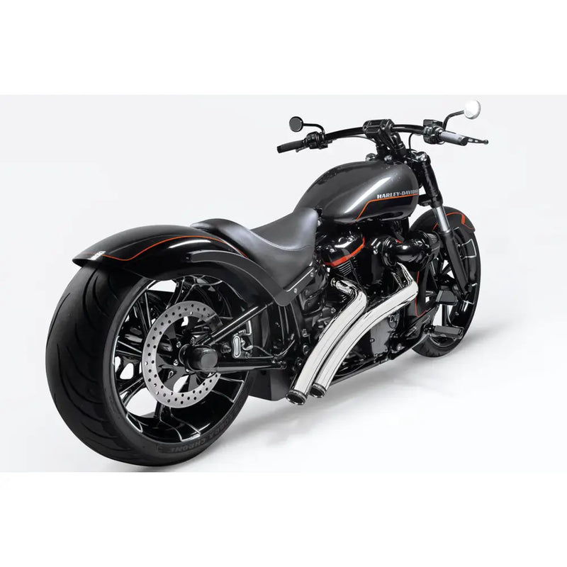 Freedom Performance Radical Radius Straight Star Exhaust for Harley 18-25 Softail (read note) / Chrome / Sculpted Black  - Customhoj