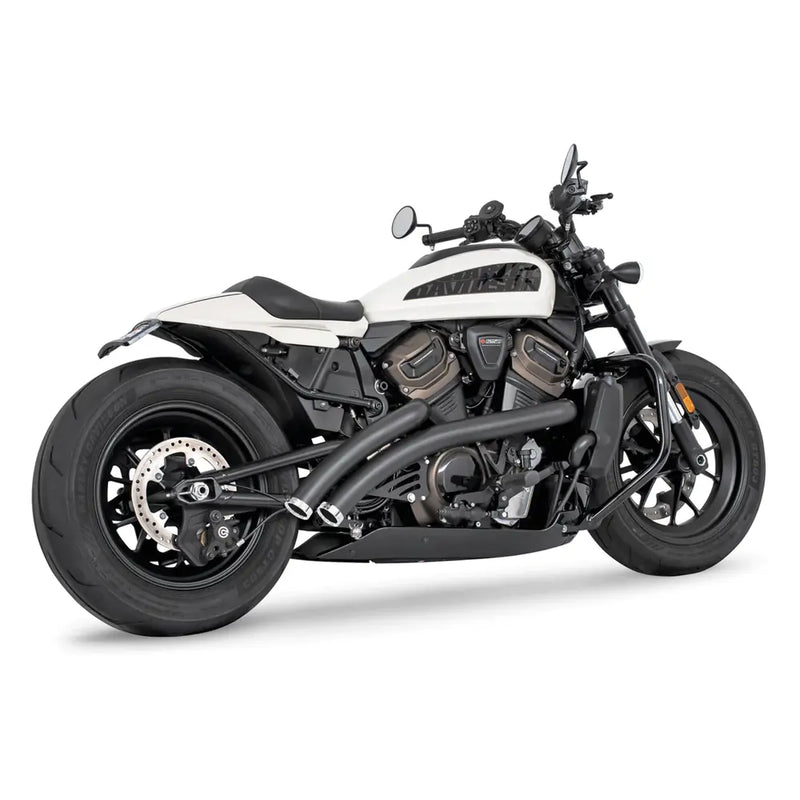 Freedom Performance Radical Radius Straight Star Exhaust for Harley 21-25 Sportster S RH1250S / Black / Chrome  - Customhoj