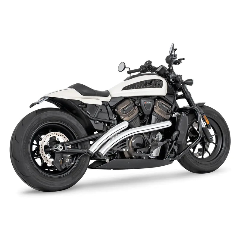 Freedom Performance Radical Radius Straight Star Exhaust for Harley 21-25 Sportster S RH1250S / Chrome / Black  - Customhoj