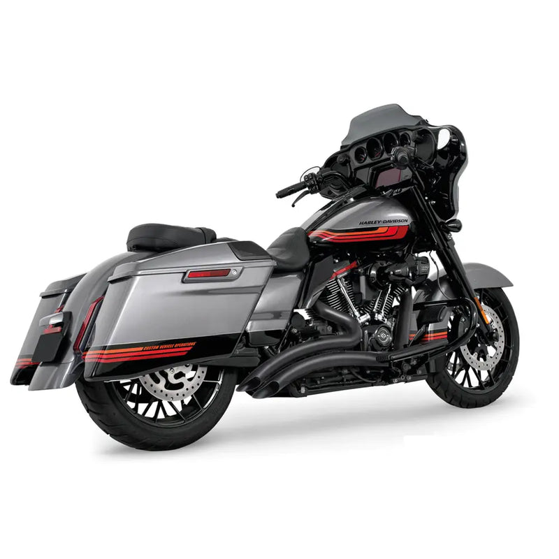 Freedom Performance Sharp Curve Radius Scallop Exhaust for Harley 17-25 Touring / Black  - Customhoj