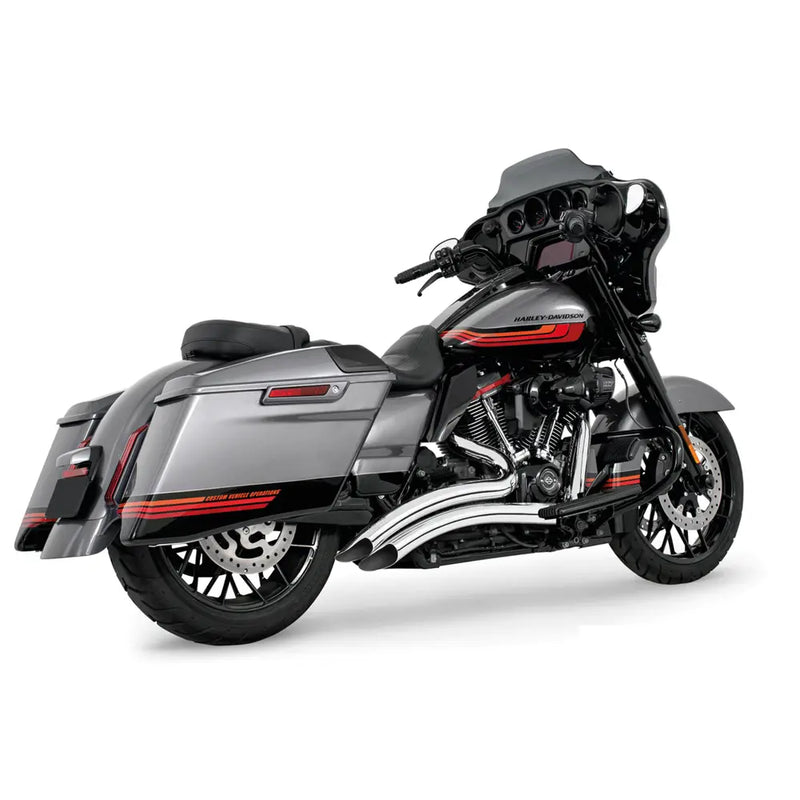 Freedom Performance Sharp Curve Radius Scallop Exhaust for Harley 17-25 Touring / Chrome  - Customhoj