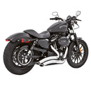 Freedom Performance Sharp Curve Radius Slash Cut Exhaust for Harley 04-22 XL Sportster / Chrome / Sculpted Black  - Customhoj