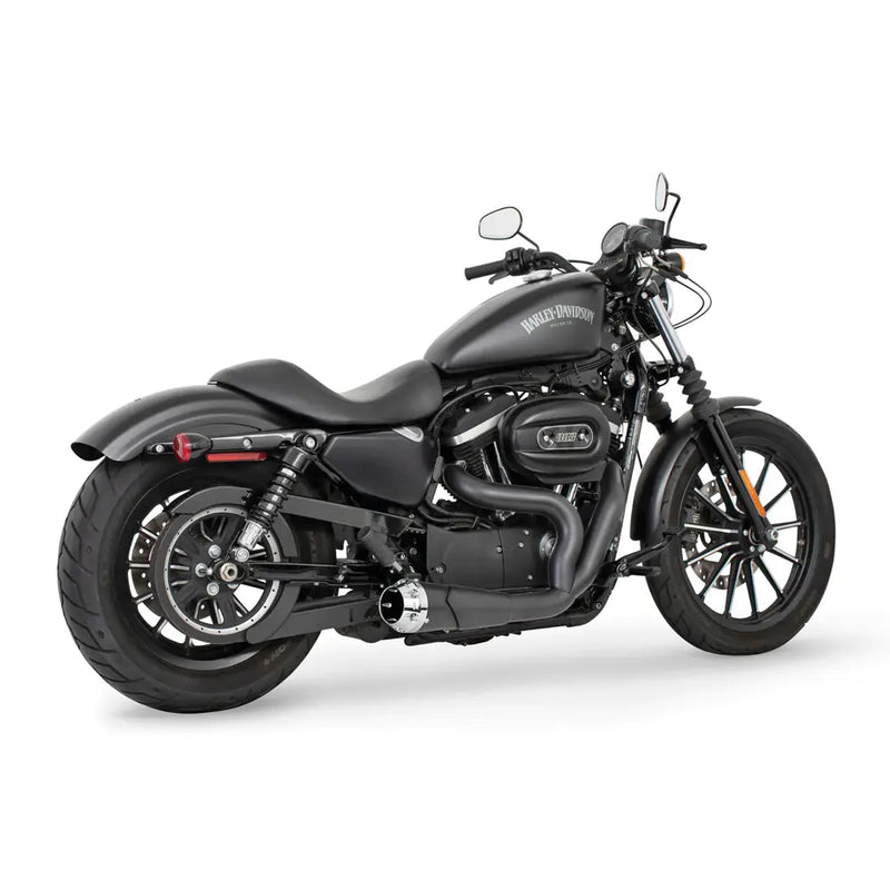 Freedom Performance Shorty American Outlaw 2-into-1 Exhaust for Harley 04-22 XL Sportster / Black / Chrome  - Customhoj