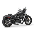 Freedom Performance Shorty American Outlaw 2-into-1 Exhaust for Harley 04-22 XL Sportster / Chrome / Sculpted Black  - Customhoj