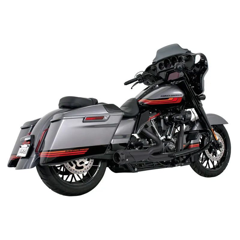 Freedom Performance Shorty American Outlaw 2-into-1 Exhaust for Harley 17-25 Touring / Black / Black  - Customhoj
