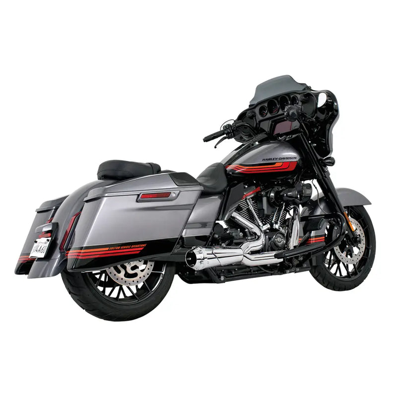 Freedom Performance Shorty American Outlaw 2-into-1 Exhaust for Harley 17-25 Touring / Chrome / Chrome  - Customhoj