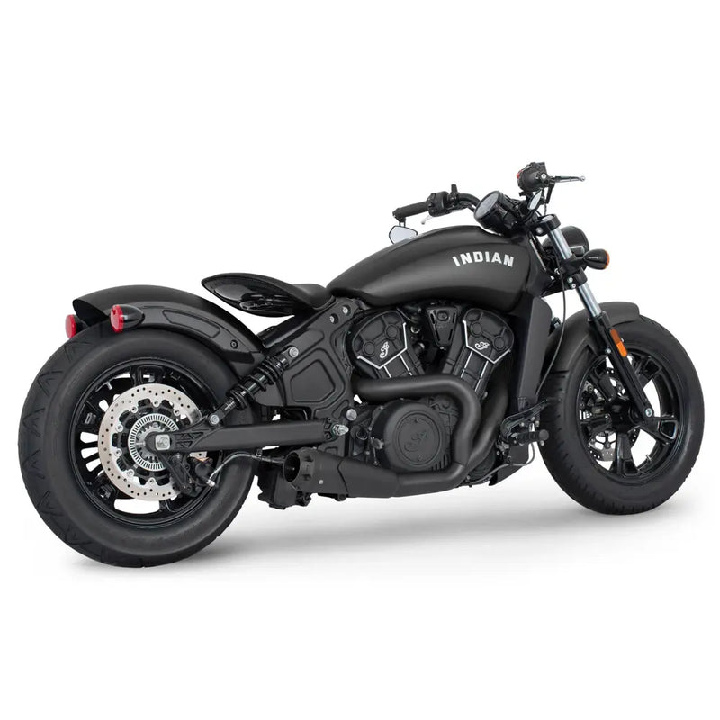 Freedom Performance Shorty American Outlaw 2-into-1 Exhaust for Indian 15-24 Scout / Black / Black  - Customhoj