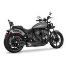 Freedom Performance Shorty American Outlaw 2-into-1 Exhaust for Indian 22-25 Chief / Black/Chrome / Sculpted Black  - Customhoj