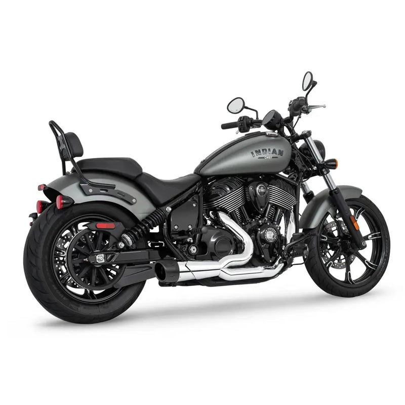 Freedom Performance Shorty Combat Fluted 2-into-1 Exhaust for Indian 22-25 Chief / Chrome / Black  - Customhoj