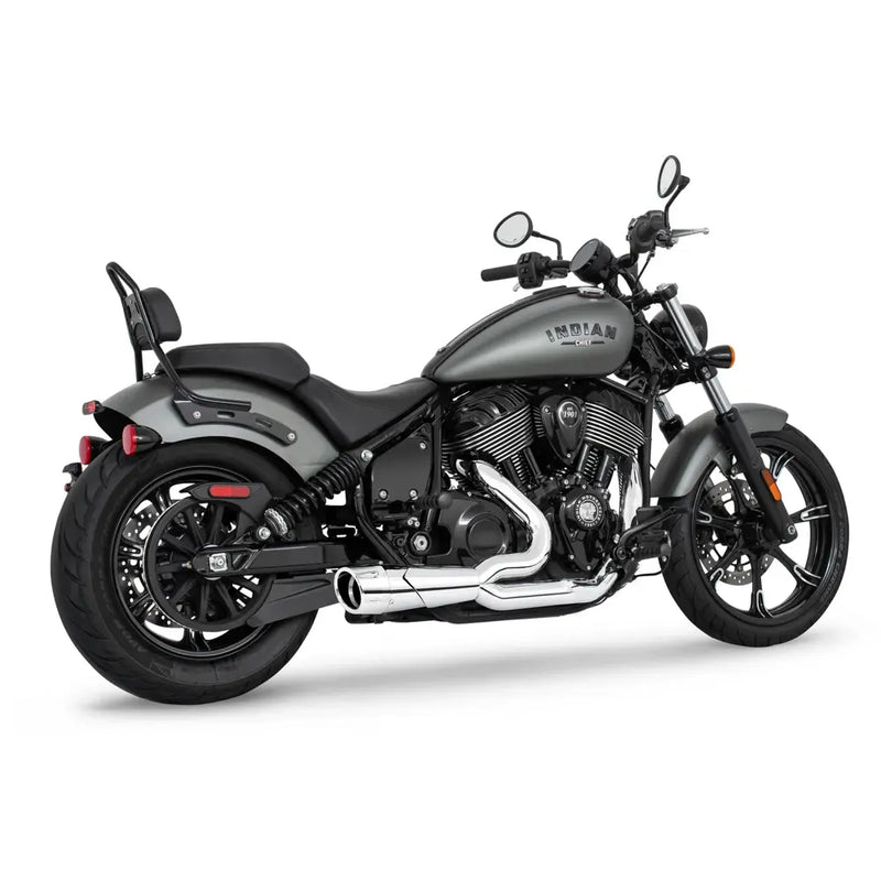 Freedom Performance Shorty Combat Fluted 2-into-1 Exhaust for Indian 22-25 Chief / Chrome / Chrome  - Customhoj