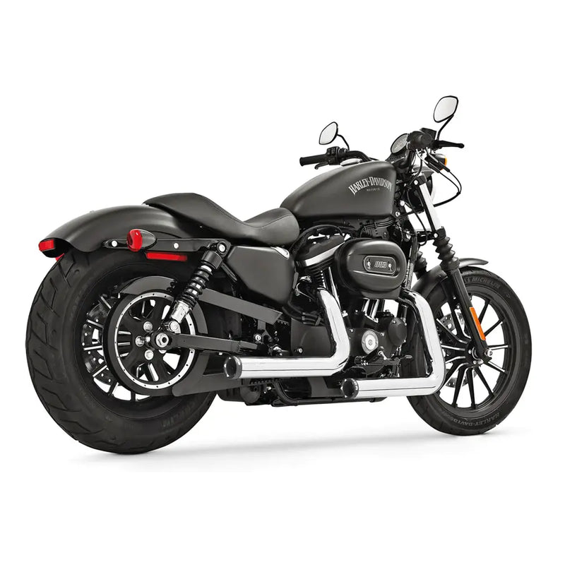 Freedom Performance Staggered Duals Exhaust for Harley 04-22 XL Sportster / Chrome/Black  - Customhoj