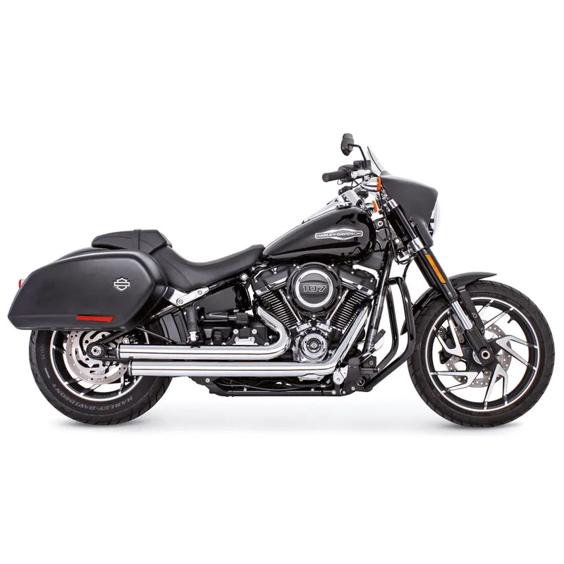 Freedom Performance Staggered Duals Exhaust for Harley 18-25 Softail (read note) / Chrome/Black  - Customhoj