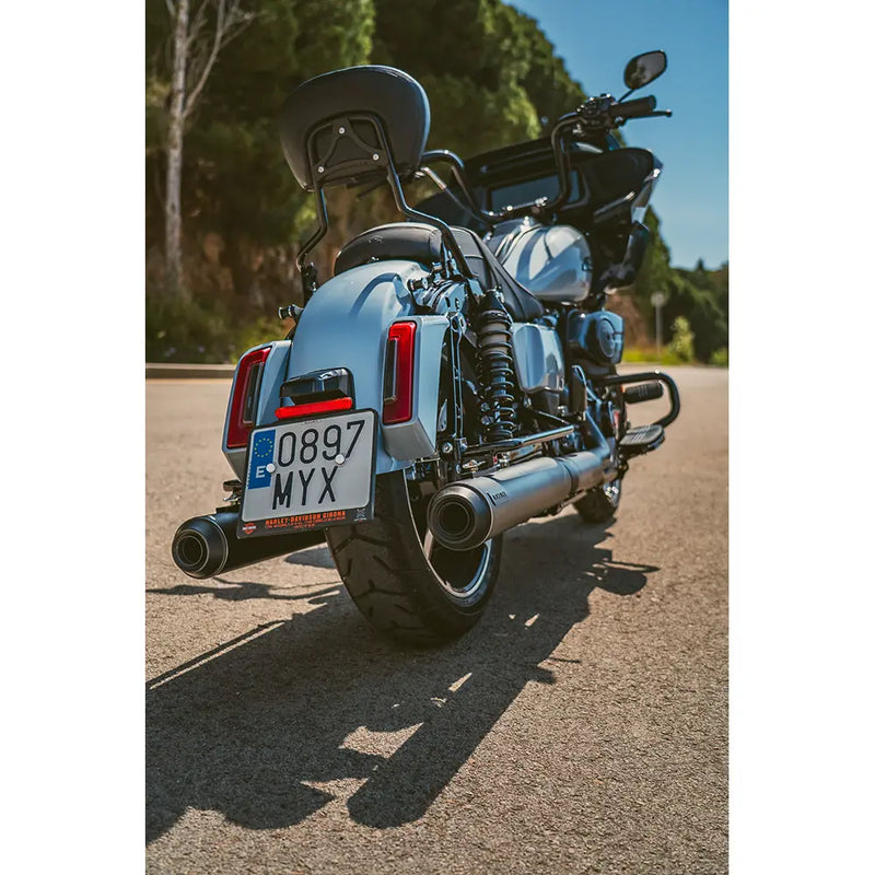 Silenziatori Slip-On Black Duck Bombardier EC Euro Approved per Harley