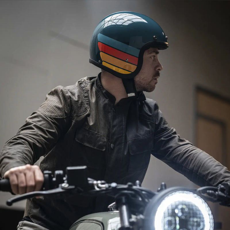 DMD Casco da moto aperto personalizzato retrò