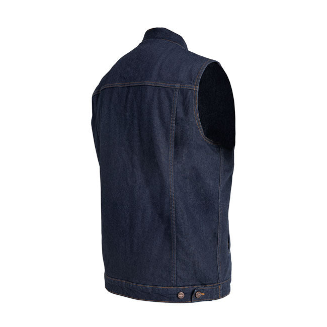 John Doe Motorcycle Vest Raw Blue Denim