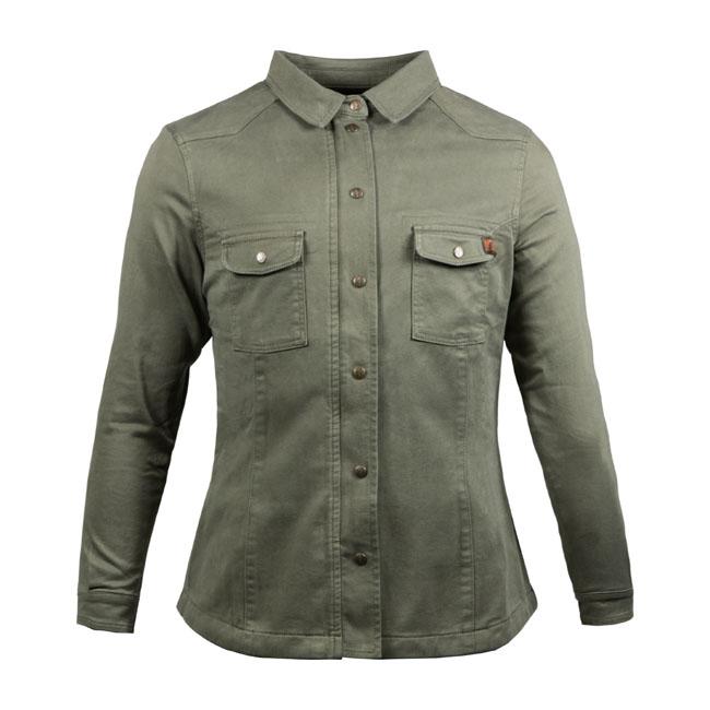 John Doe Protective Shirt Ladies Olive / XS John Doe Motoshirt XTM Ladies Motorcycle Shirt Customhoj