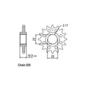 JT Sprockets Front Sprocket Aprilia 1000 RSV Mille / Mille R 99-03 JT Front Sprocket for Aprilia Customhoj