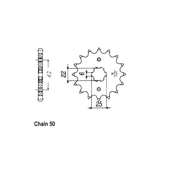 JT Sprockets Front Sprocket Honda CB500T 75-77 JT Front Sprocket for Honda Customhoj