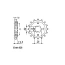 JT Sprockets Front Sprocket Honda XL600VH,VJ Transalp 87-88 JT Front Sprocket for Honda Customhoj