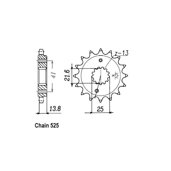 JT Sprockets Front Sprocket Honda XL600VK - VX Transalp 89-00 JT Front Sprocket for Honda Customhoj