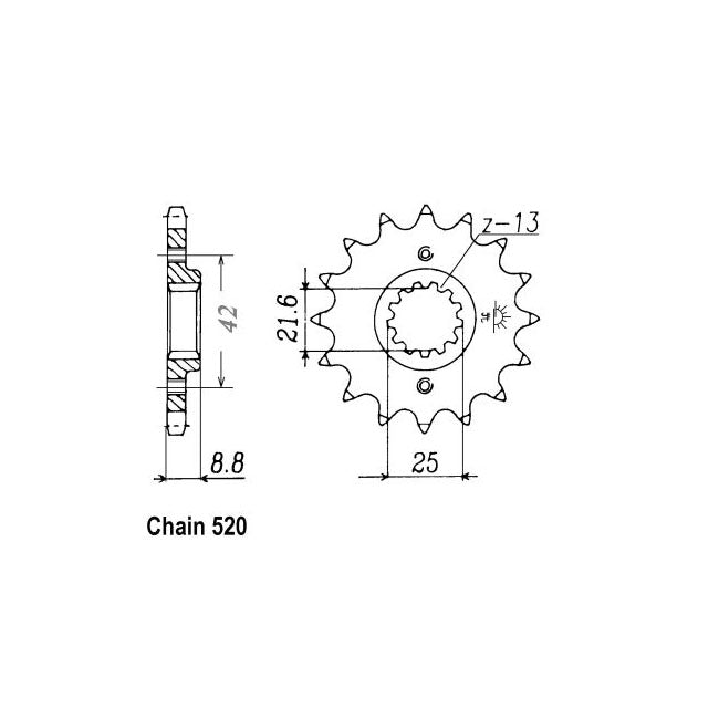 JT Sprockets Front Sprocket Kawasaki KL600A1,B1/4 (KLR600) 84-90 JT Front Sprocket for Kawasaki Customhoj