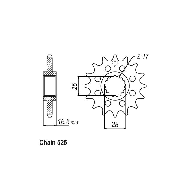 JT Sprockets Front Sprocket KTM 1050 Adventure 15-16 JT Front Sprocket for KTM Customhoj