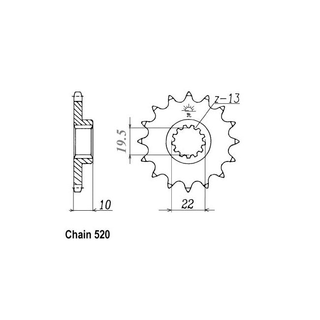 JT Sprockets Front Sprocket Suzuki DR-Z400 00-07 JT Front Sprocket for Suzuki Customhoj