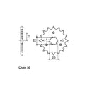 JT Sprockets Front Sprocket Suzuki GT550K,L,M 72-75 JT Front Sprocket for Suzuki Customhoj