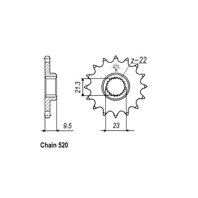 JT Sprockets Front Sprocket Yamaha XT600E 99-03 JT Front Sprocket for Yamaha Customhoj