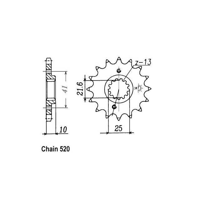 JT Sprockets Front Sprocket Yamaha XT660 R (X) 04-14 JT Front Sprocket for Yamaha Customhoj