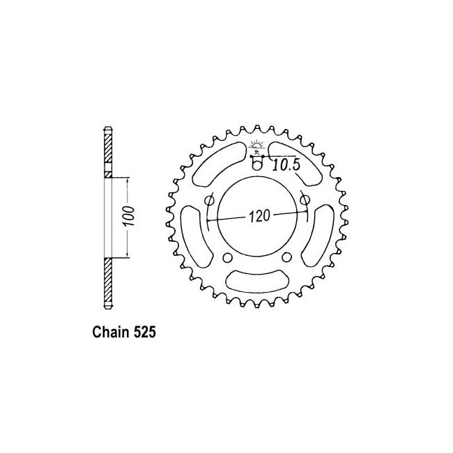 JT Sprockets Rear Sprocket Aprilia 1000 RSV Mille R, Factory 04-09 JT Rear Sprocket for Aprilia Customhoj