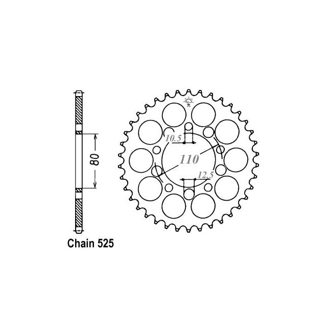 JT Sprockets Rear Sprocket Honda VT600C Shadow (VLX) 89-07 JT Rear Sprocket for Honda Customhoj