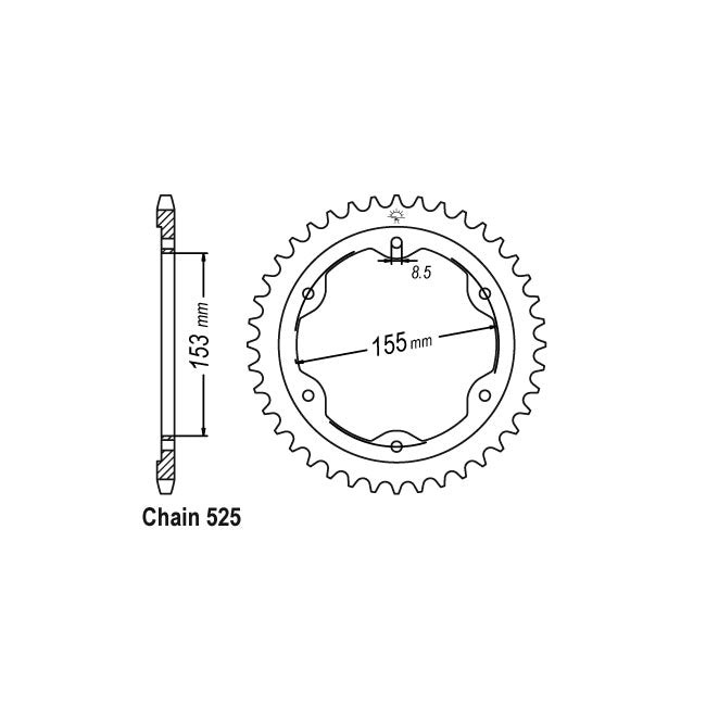 JT Sprockets Rear Sprocket KTM 1290 Superduke (R) (GT) 14-20 JT Rear Sprocket for KTM Customhoj